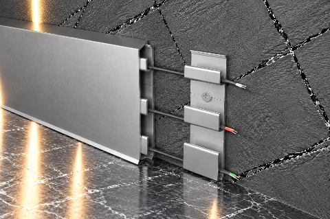 Алюминиевый плинтус Оплинтус OLP-C100
